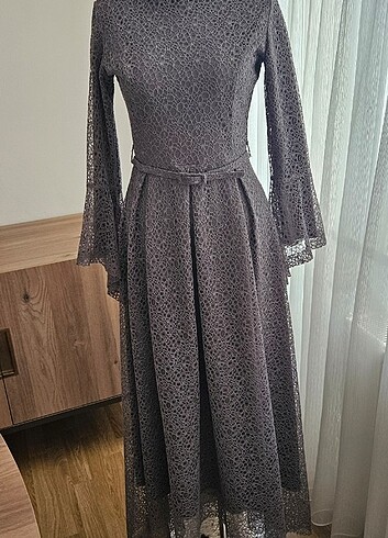 38 Beden Güpürlü Tesettür Abiye