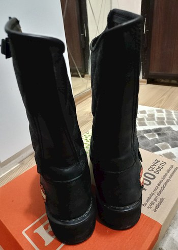 39 Beden siyah Renk Harley Davidson Kadın Bot