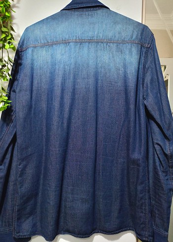 m Beden Erkek Lacivert Denim Gömlek LCWJEANS