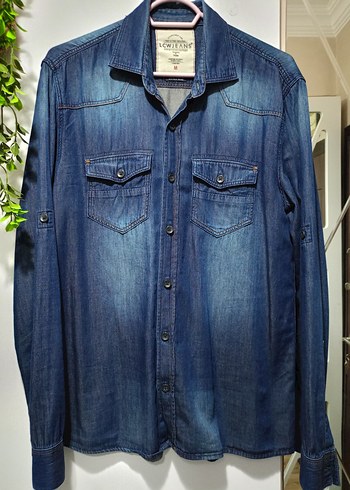 Erkek Lacivert Denim Gömlek LCWJEANS