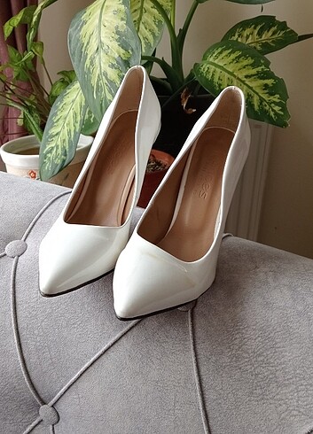 40 Beden beyaz Renk Beyaz Topuklu Stiletto Ayakkabı 