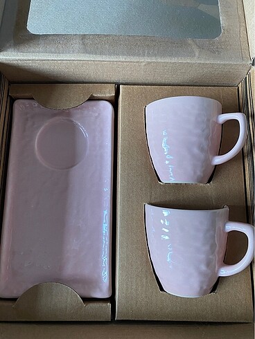 Keramika kahve fincanı ikili set