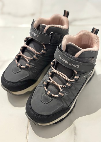 Gri Bağcıklı cırtlı  kız Çocuk Spor bot - Görsel 3