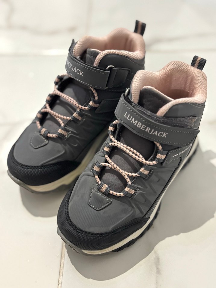 Gri Bağcıklı cırtlı  kız Çocuk Spor bot - Görsel 3