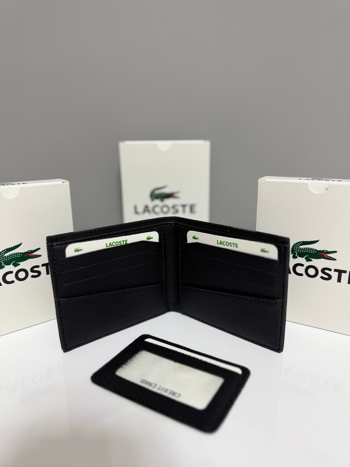 Lacoste Siyah Erkek Cüzdanı kartlıklı - Görsel 2