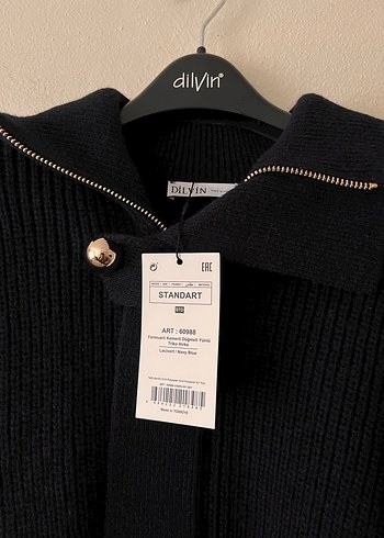 Kemerli Lacivert Kadın Triko Hırka - Görsel 6