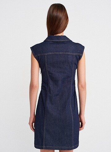 m Beden Denim Elbise