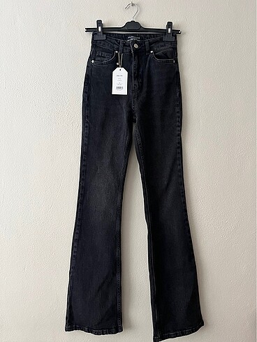 xs Beden siyah Renk Yüksek Bel Jean