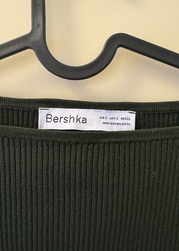 Bershka Bershka Haki Kadın Triko Crop Üst