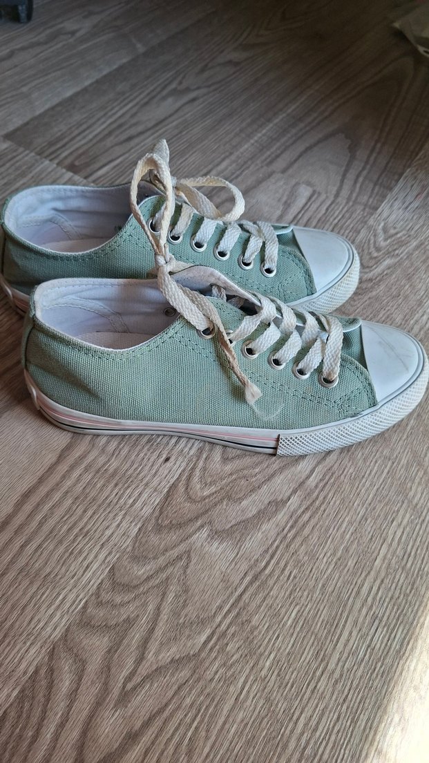 mint yeşili converse model yazlık bez ayakkabı — görsel 2/7