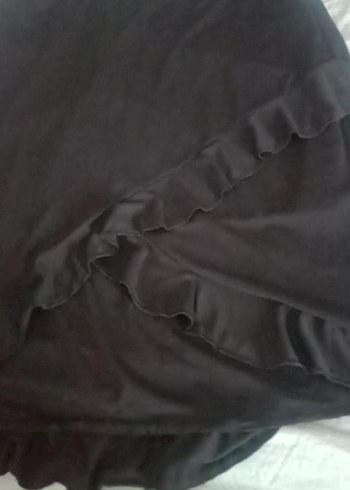 Kadın Siyah Uzun Fırfırlı Etek - Görsel 5