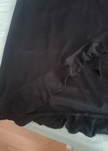 Kadın Siyah Uzun Fırfırlı Etek - Görsel 2