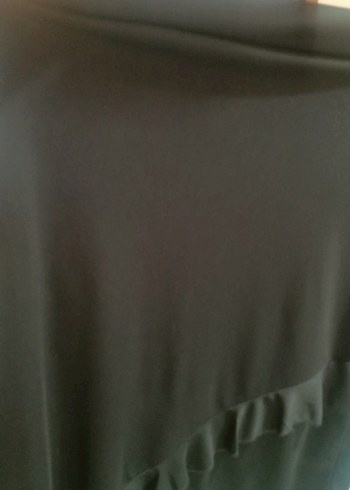 Kadın Siyah Uzun Fırfırlı Etek - Görsel 3