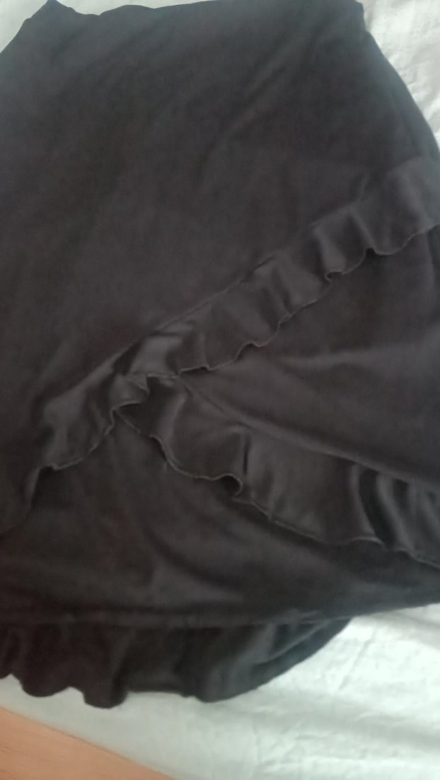 Kadın Siyah Uzun Fırfırlı Etek - Görsel 5