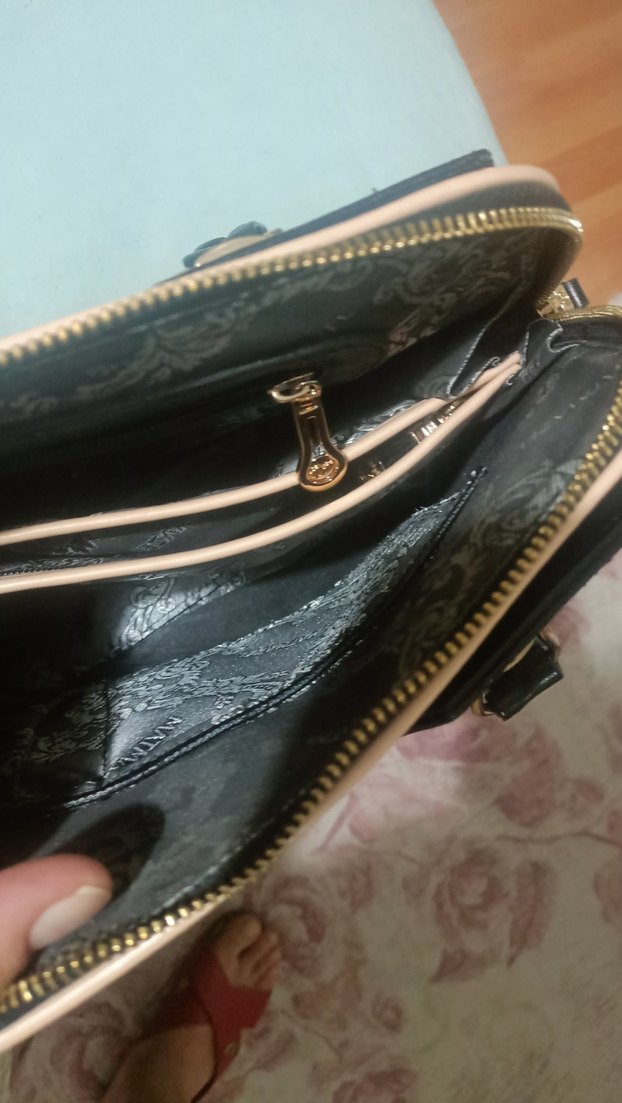 Klasik Siyah Deri Kadın Çanta - Görsel 5