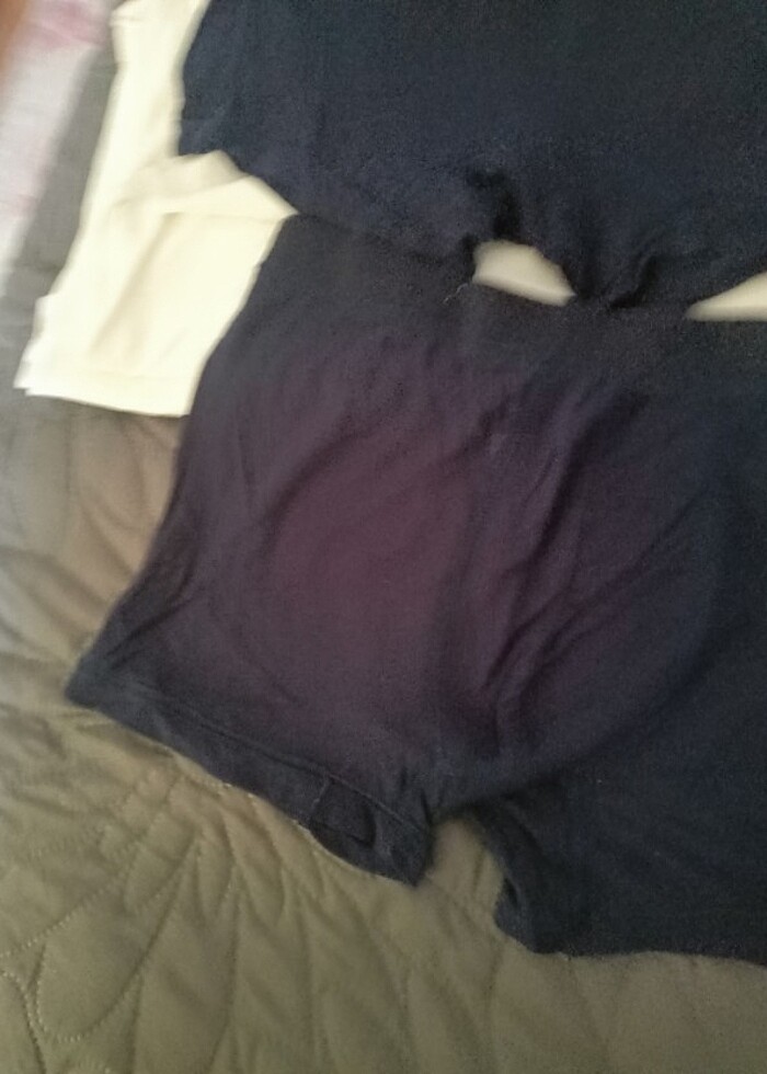 Erkek çocuk atlet 8 adet ve iki adet bokser lacivert  - Görsel 3