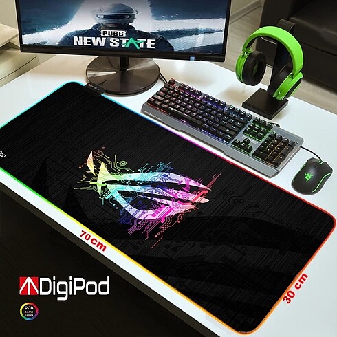 GAMİNG RGB 70X30 OYUNCU MAUSEPAD