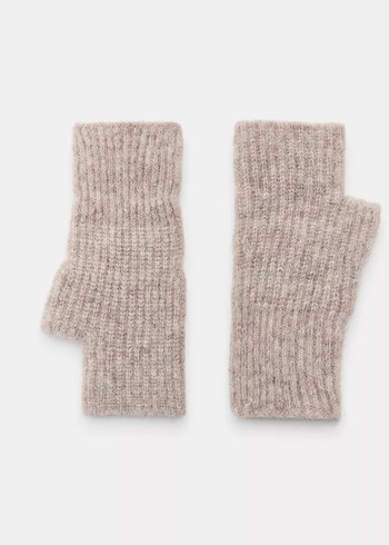 Zara Bej Örgü Kadın Yarım Parmak Eldiven - Görsel 4