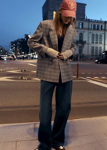 Zara Bej Örgü Kadın Yarım Parmak Eldiven - Görsel 3