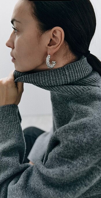 l Beden Zara Gri Oversize Yün Kazak
