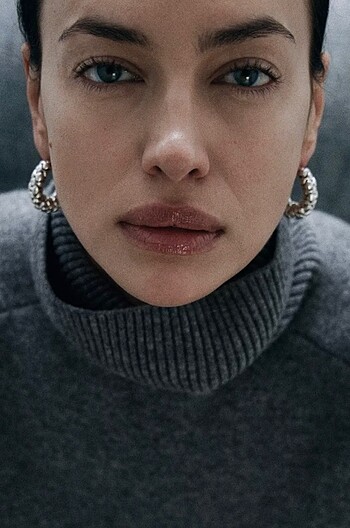Zara Zara Gri Oversize Yün Kazak