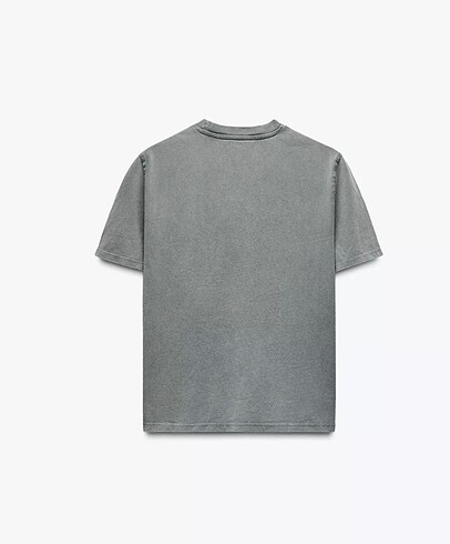 s Beden gri Renk Zara Eskitme Tshirt