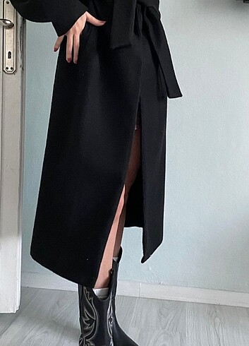xl Beden siyah Renk Zara Astarlı Kaban