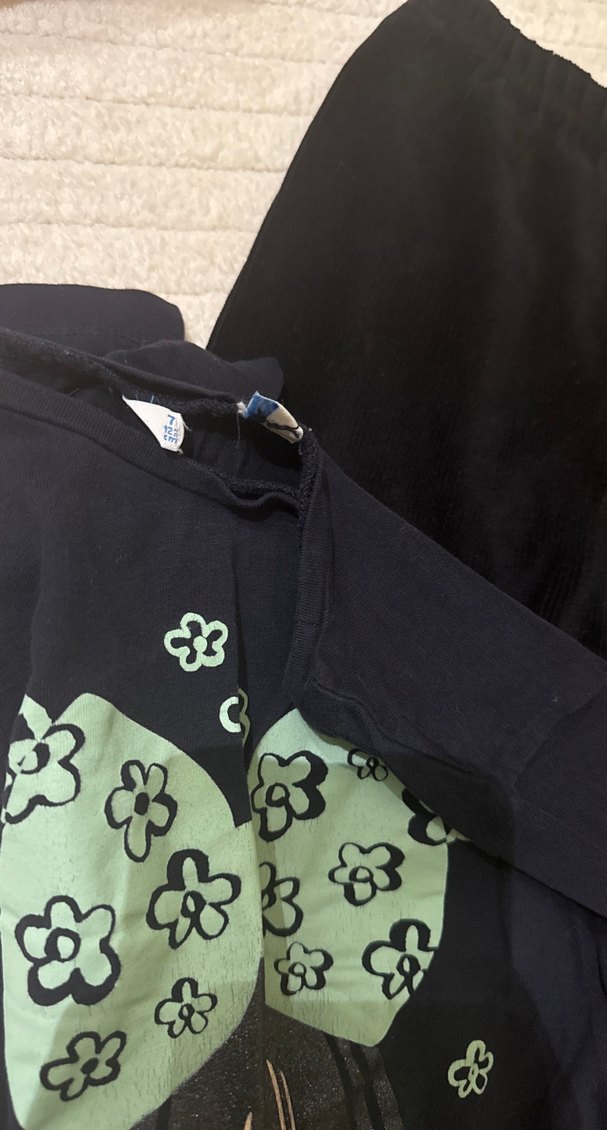 Kız Çocuk Siyah Baskılı Uzun Kollu Sweatshirt - Görsel 3