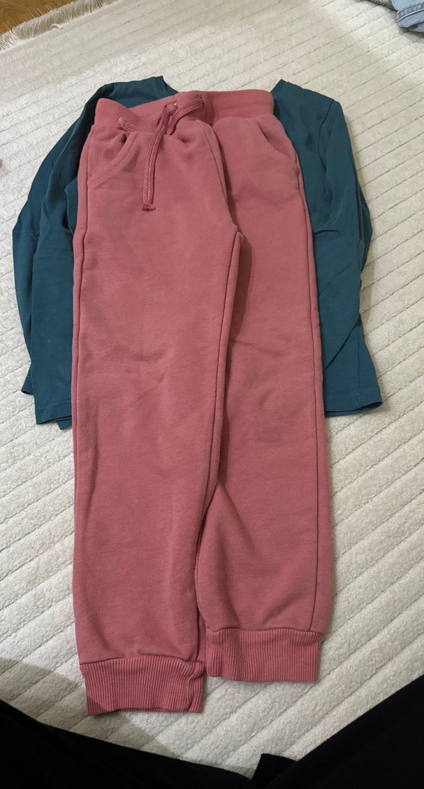 Pembe Rahat Kesim Kız Eşofman Altı - Görsel 3