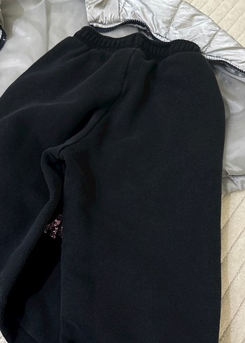 Kız Çocuk Gri Fermuarlı Yelek ve Siyah Eşofman - Görsel 5