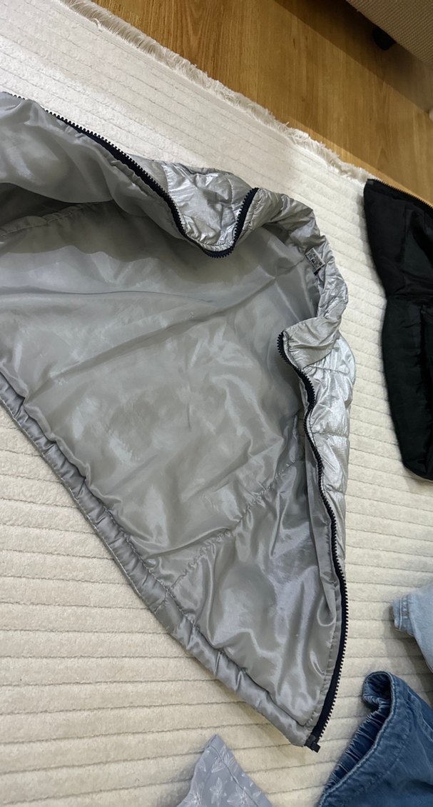 Kız Çocuk Gri Fermuarlı Yelek ve Siyah Eşofman - Görsel 2