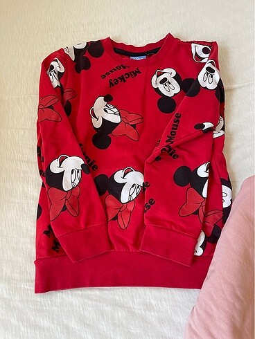7 Yaş Beden pembe Renk Mickey mouse sweat