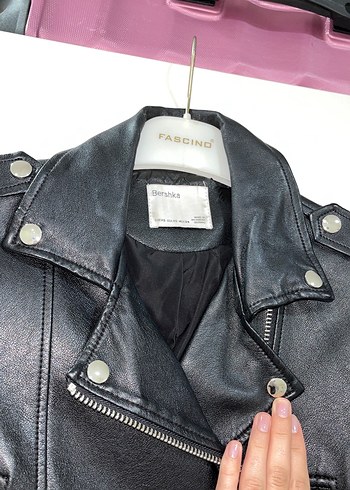 Bershka Bershka Siyah Deri Ceket