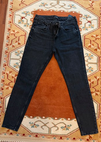 Kadın Gri Regular Fit Denim Pantolon - Görsel 4