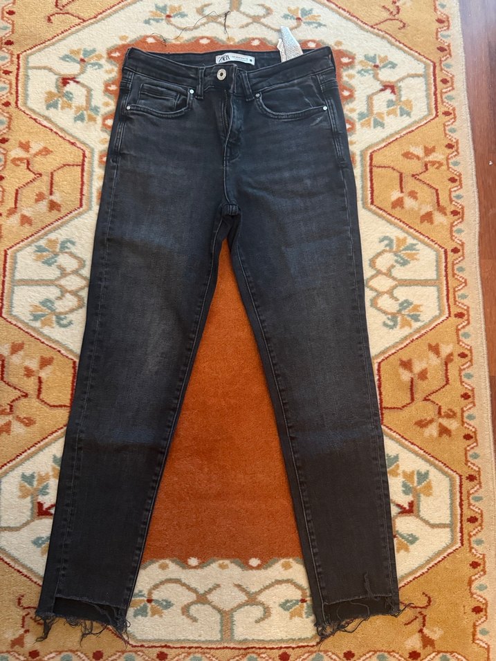 Kadın Gri Regular Fit Denim Pantolon - Görsel 2