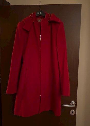 Kırmızı Fermuarlı Kaban - Görsel 8