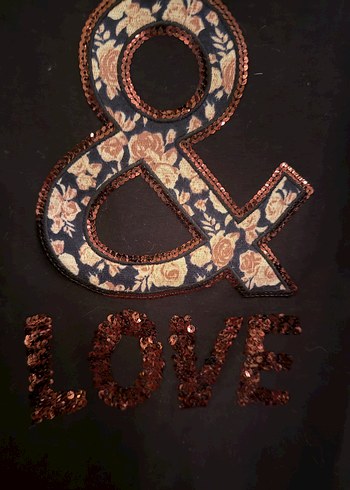 Siyah Payetli Baskılı Kadın Sweatshirt - Görsel 3