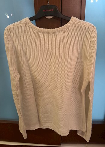 Bej twist Örgü Kadın Triko Kazak - Görsel 7