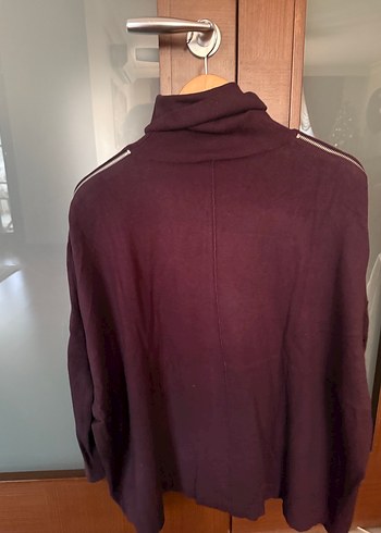 Twist Mürdüm Kadın Yumuşak Dokulu Boğazlı Kazak - Görsel 2