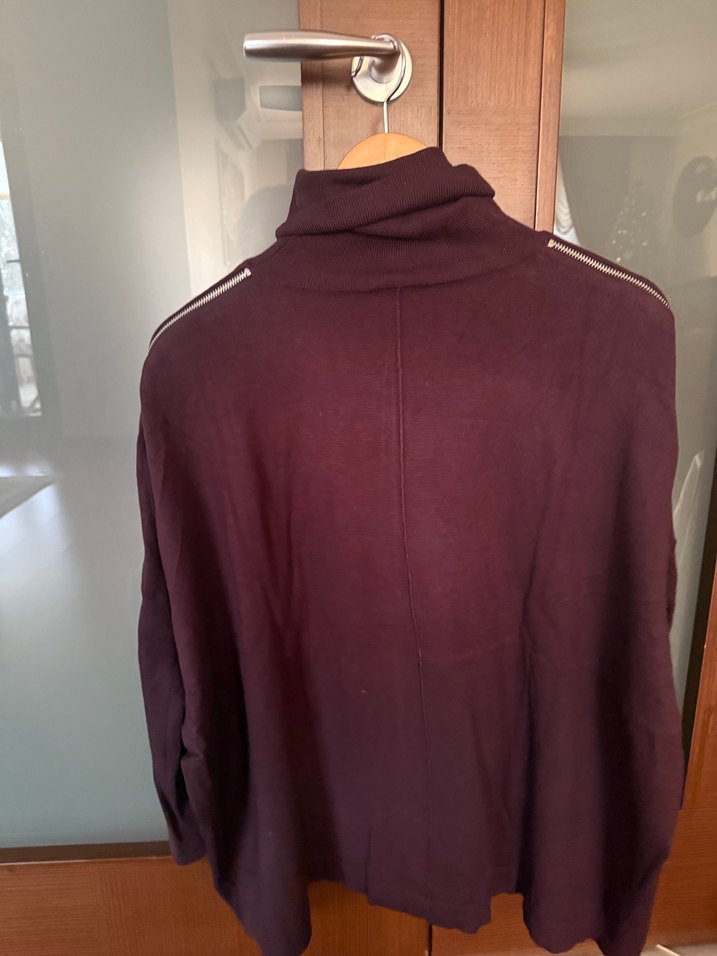 Twist Mürdüm Kadın Yumuşak Dokulu Boğazlı Kazak - Görsel 2