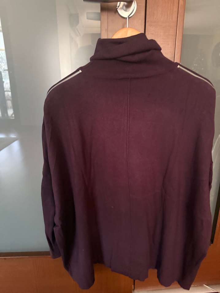 Twist Mürdüm Kadın Yumuşak Dokulu Boğazlı Kazak - Görsel 4