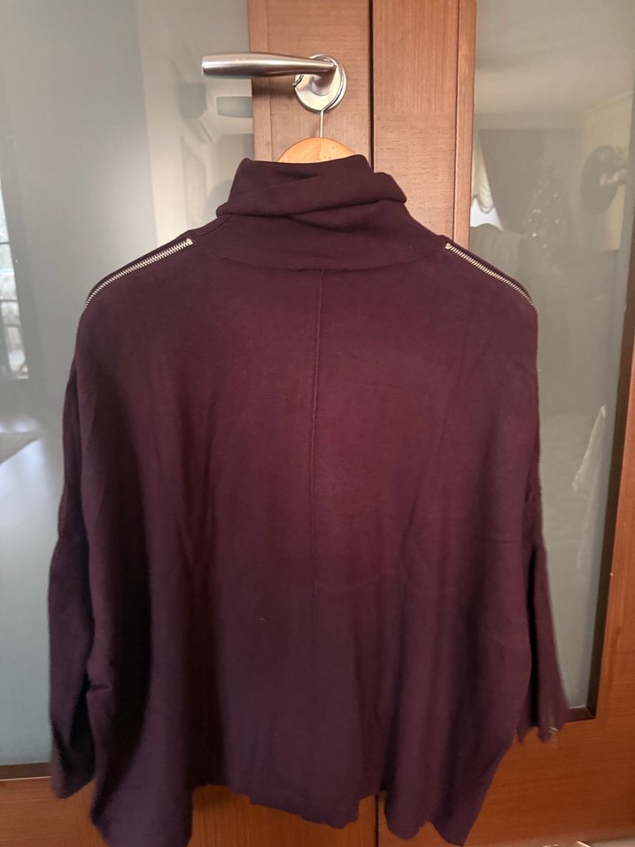 Twist Mürdüm Kadın Yumuşak Dokulu Boğazlı Kazak - Görsel 3