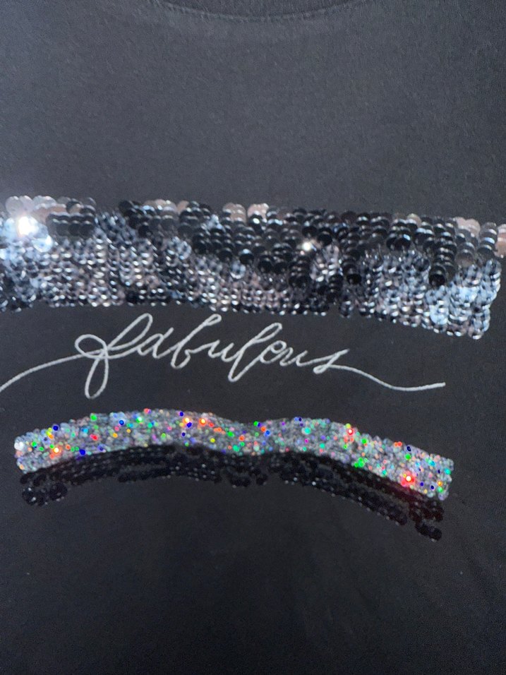 Home store Siyah Payetli Uzun Kollu Sweatshirt - Görsel 4