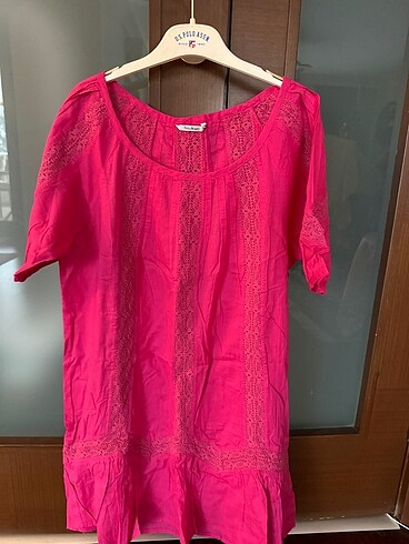 Fuşya tunik bluz