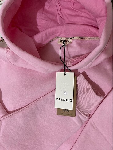 Pembe Sweatshirt kapüşonlu