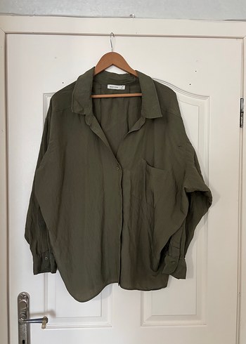 Diğer Haki Oversize Gomlek