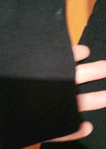 Siyah, Uzun Kollu, Midi Triko Elbise - Görsel 4