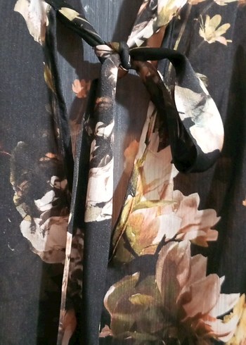 Çiçek Desenli Uzun Kollu Bohem Bluz - Görsel 2