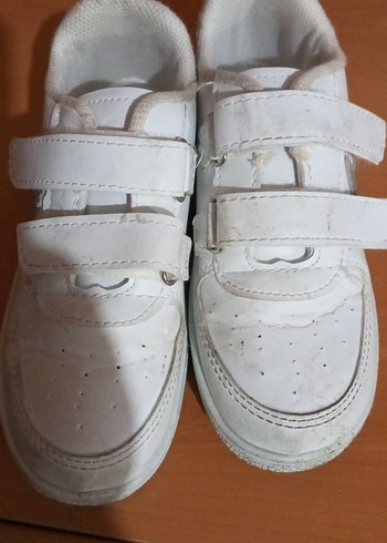 Beyaz Erkek Çocuk Cırt Cırtlı Spor Ayakkabı - Görsel 2