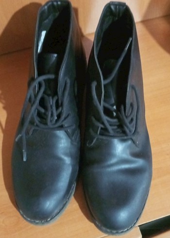 Siyah Deri Erkek Bot, Tokalı, Ofis Tarzı - Görsel 2